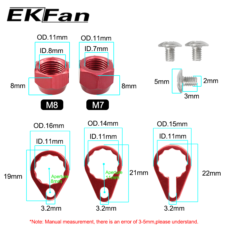EKFan M7 M8 tuercas de aleació - Reel Drag Knob reseña y precio